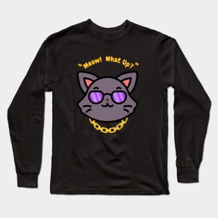 Funny Hip Hop Cat Long Sleeve T-Shirt